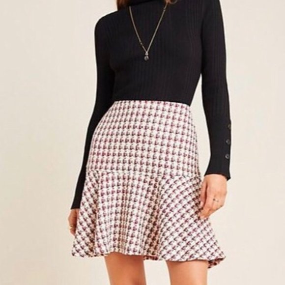 Anthropologie Bobbie Plaid Flounced Mini Skirt - Picture 1 of 8